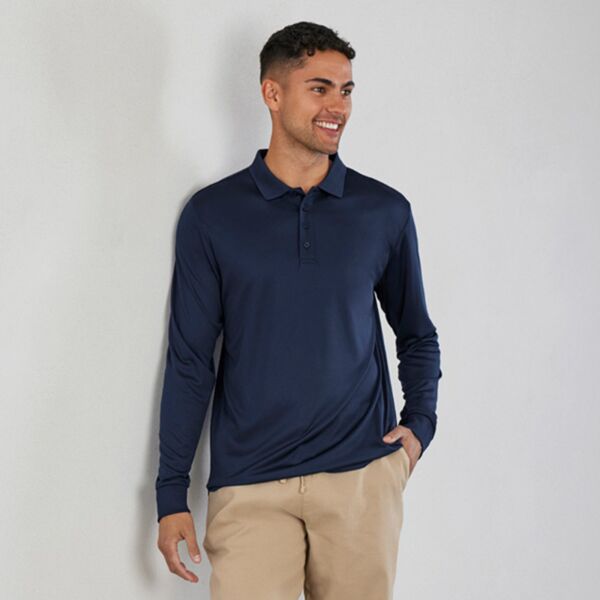 Mens Action Long Sleeve Polo Thumbnail