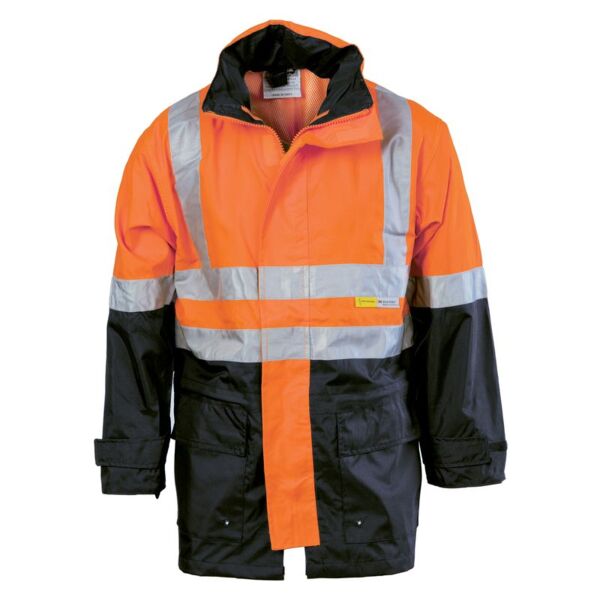 Hi Vis Two Tone Breathable Rain Jacket with 3M R/ Tape Thumbnail
