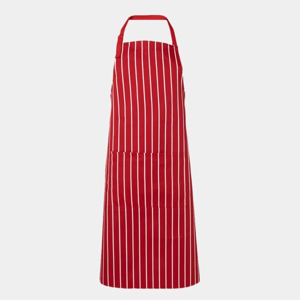 Bib Striped Apron with Pocket Thumbnail