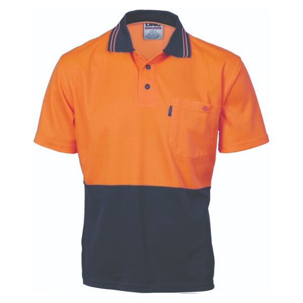 Cotton Back Hi Vis Two Tone Fluoro Polo Thumbnail